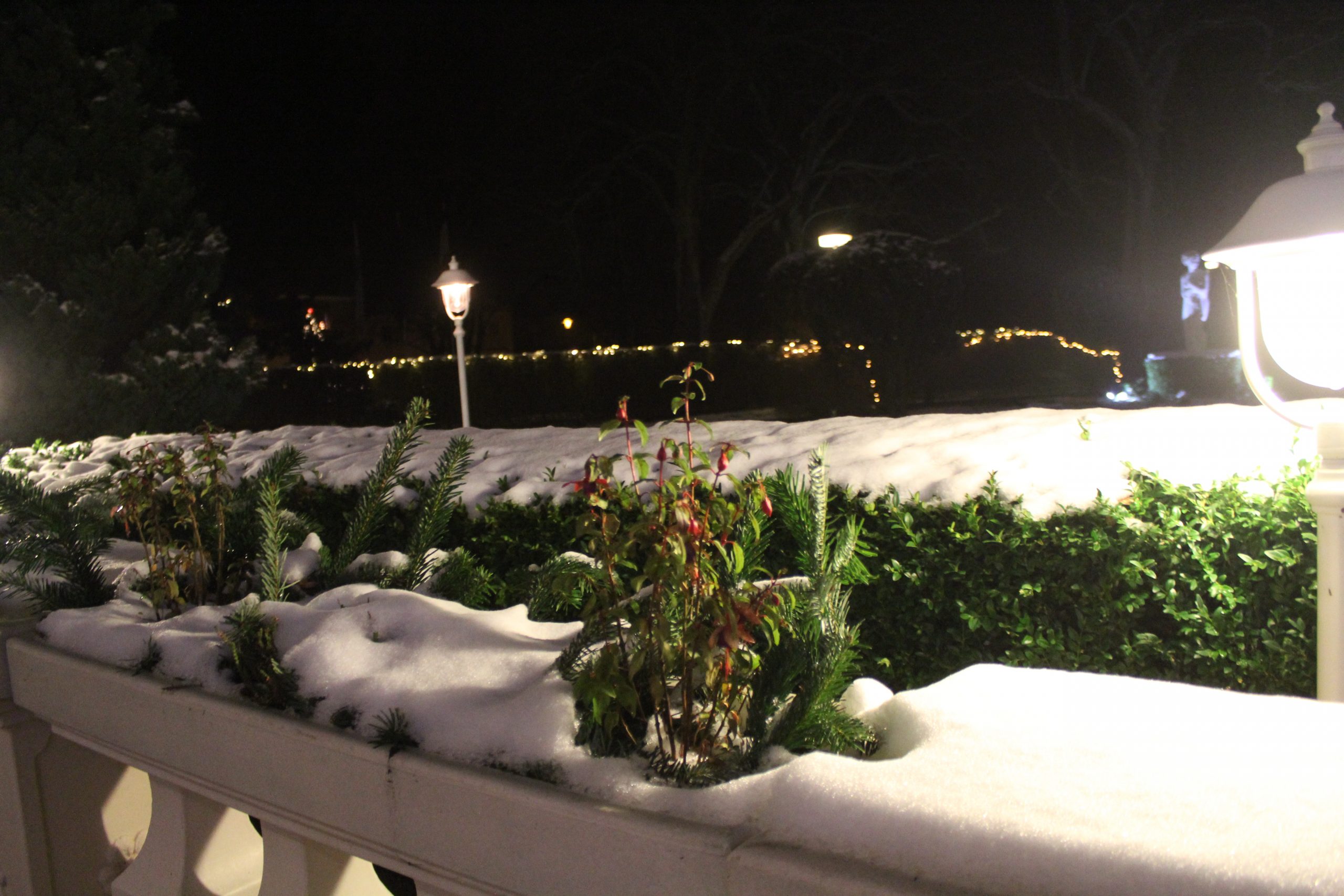 Terrasse im Schnee